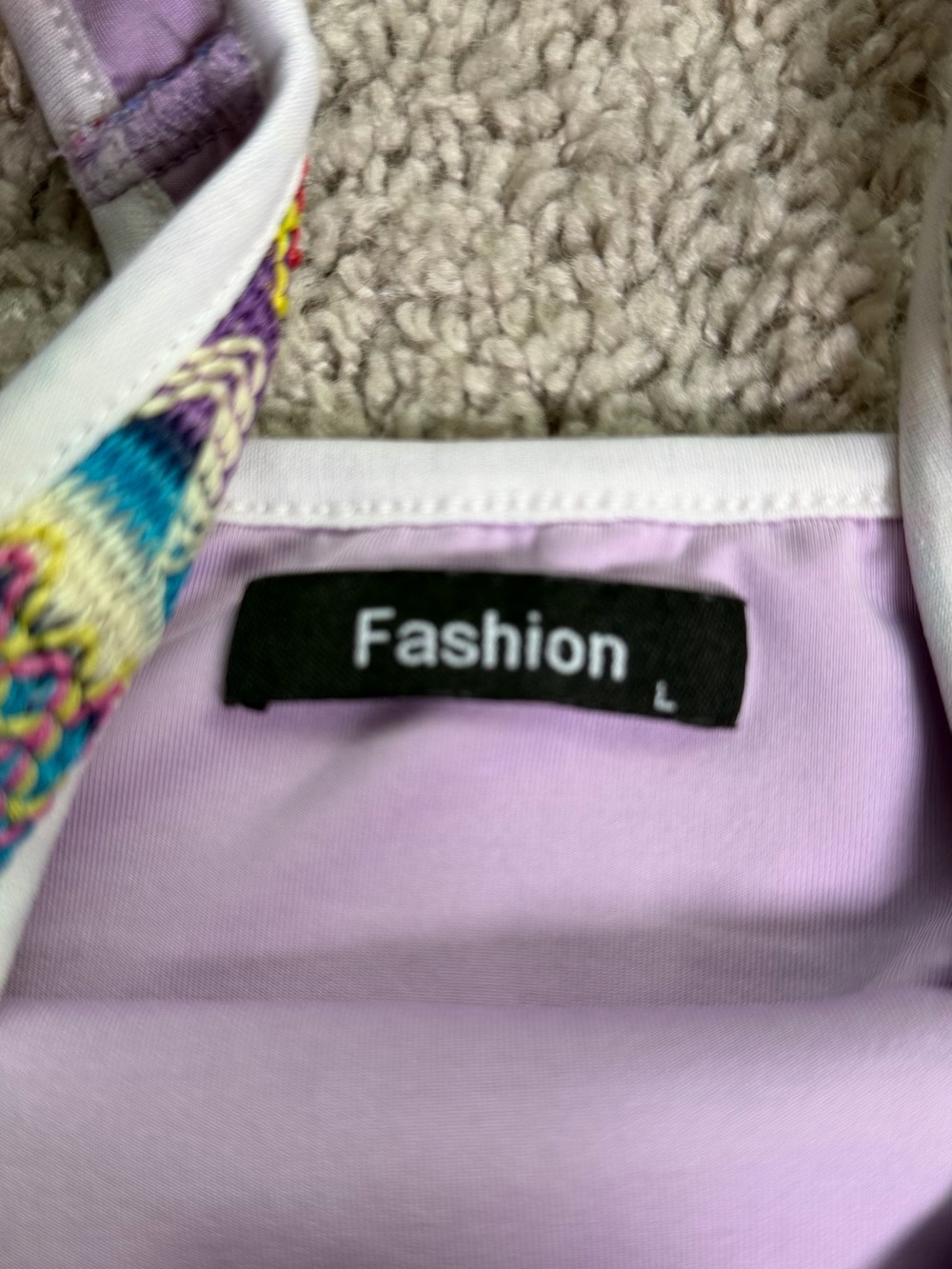 Multicolor Striped Zigzag Midi Tank Dress - Purple Accent - Picture 5 of 6